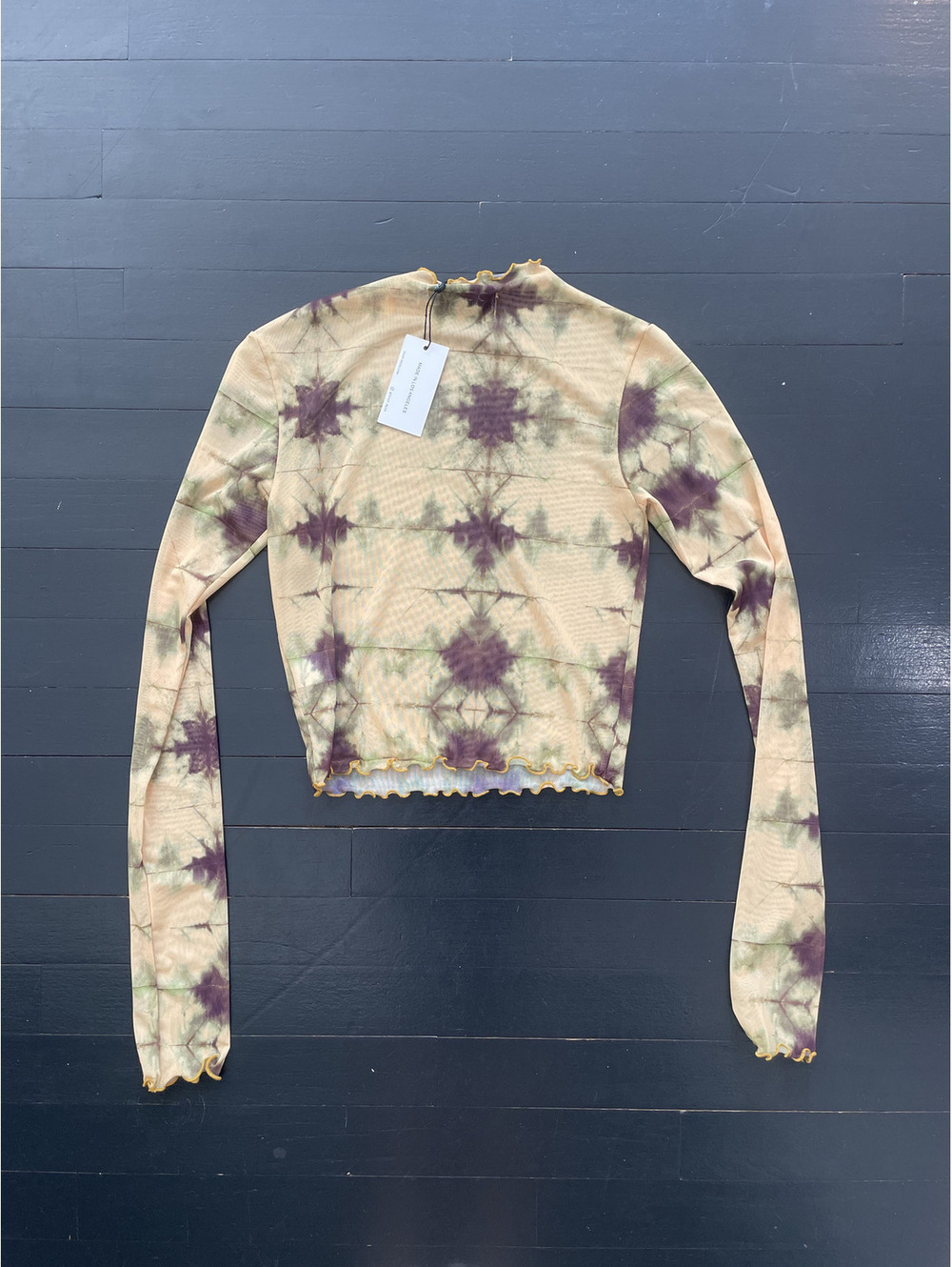 RESA Tie-Dye Long Sleeve Mesh Top XS - Picture 7 of 8